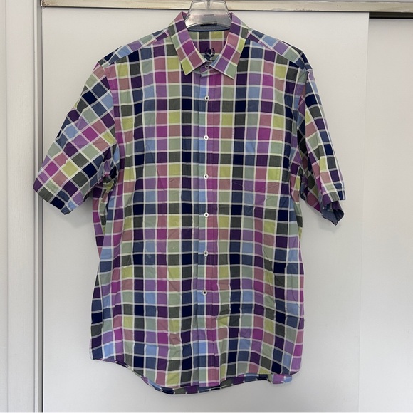 Bugatchi Other - Bugatchi Colorful Checkered Men's Shirt